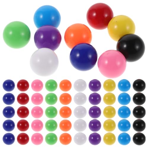 FUNNETOYU 200 Stück Bunte Spielkugeln für Brettspiele Mathe Lernspielzeug Kleine Kunststoffbälle Kompatibel mit Marmorbahn und Zählhilfen für Unterricht von FUNNETOYU