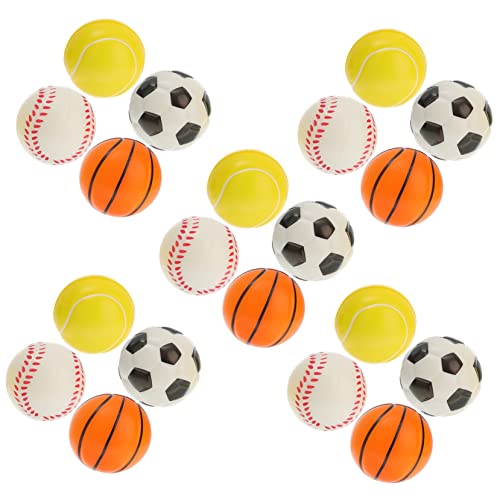 FUNNETOYU 20Stücke Mini Stressbälle Elastische Sportbälle für Stressabbau und Partyspielzeug und Fußball Basketball Baseball Tennis FUNNETOYU 20Stücke Mini Stressbälle Elastische Sportbälle für Stressabbau und Partyspielzeug und Fußball Basketball Baseball Tennis von FUNNETOYU