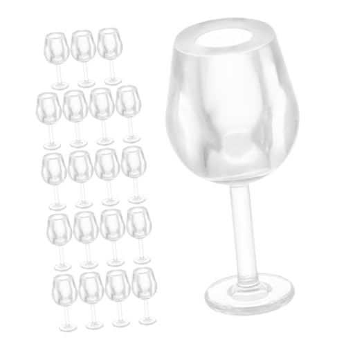FUNNETOYU 20Stücke Puppenhaus Zubehör Langlebige Glasbecher für Rollenspiele Küchenmodelle und Kreative Fotografie Dekorationen von FUNNETOYU