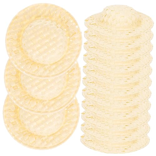FUNNETOYU 20Stücke Puppenhüte zum Basteln DIY Dekorationen aus Papier Kleine Hüte für Puppenhaus und Foto Requisiten für Kreative Projekte und von FUNNETOYU