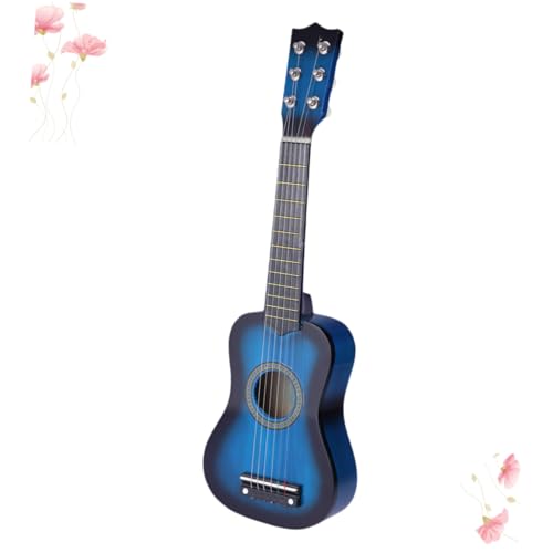 FUNNETOYU 23 Holzgitarre kinderinstrumente musikinstrumente Gitarren für Gitarre für Musikalisches holzspielzeug Gitarrenspielzeug tragbare Gitarre Bambus Blue von FUNNETOYU