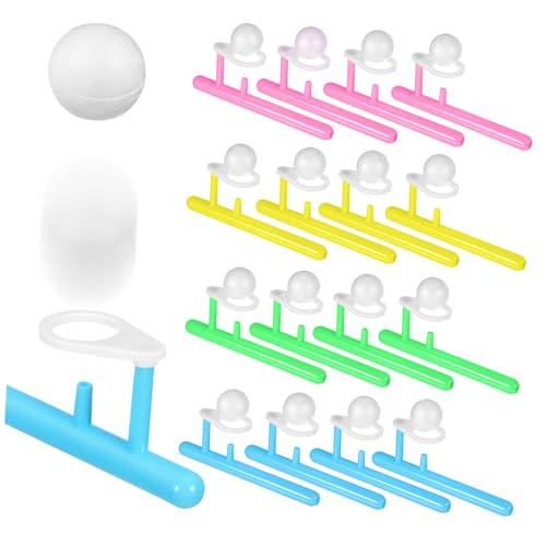 FUNNETOYU 24 Stück Teiliges Balance Spiel mit Schwebenden Farbigen Luftball Bällen Tragbares Partyspiel für Erwachsene Vielseitiges Indoor und Outdoor Spiel zur Familienunterhaltung und von FUNNETOYU