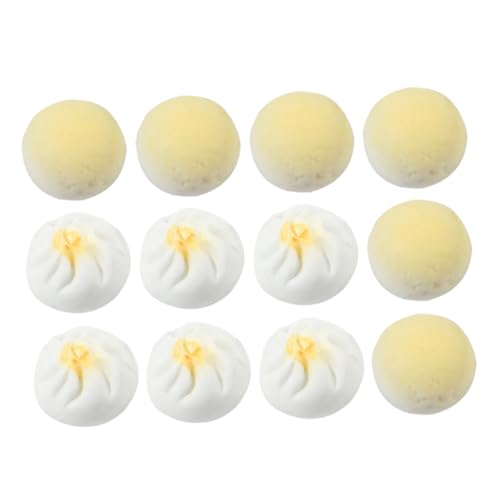 FUNNETOYU 24 Stück Teiliges Miniatur Simulations Snacks für Puppenhäuser Realistische Gedämpfte Brötchen und Baozi für DIY Dekoration und Kreative Spielideen von FUNNETOYU