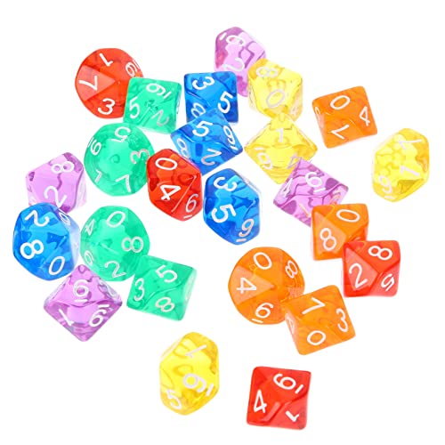 FUNNETOYU 24 Stück Teiliges Polyedrisches Würfelset aus Acryl für Tischspiele Seitige Würfel Transparent Rot Gelb Blau Grün Orange für Brettspiele Mathematikspiele FUNNETOYU 24 Stück Teiliges Polyedrisches Würfelset aus Acryl für Tischspiele Seitige Würfel Transparent Rot Gelb Blau Grün Orange für Brettspiele Mathematikspiele von FUNNETOYU