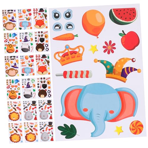 FUNNETOYU 24Blätter Cartoon Tier Puzzle Aufkleber für Belohnungsaufkleber zur Motivation im Klassenzimmer Kreative und Lustige Sticker für DIY Projekte und Geschenkverpackungen FUNNETOYU 24Blätter Cartoon Tier Puzzle Aufkleber für Belohnungsaufkleber zur Motivation im Klassenzimmer Kreative und Lustige Sticker für DIY Projekte und Geschenkverpackungen von FUNNETOYU