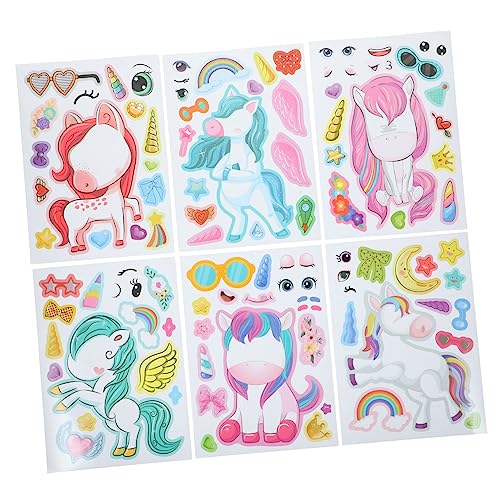 FUNNETOYU 24Blätter Einhorn Aufkleber DIY Einhorn Gesichtsaufkleber für Geburtstagsdeko Bastelprojekte und Kreative Gestaltung Selbstklebend Designs Leicht Abziehbar FUNNETOYU 24Blätter Einhorn Aufkleber DIY Einhorn Gesichtsaufkleber für Geburtstagsdeko Bastelprojekte und Kreative Gestaltung Selbstklebend Designs Leicht Abziehbar von FUNNETOYU