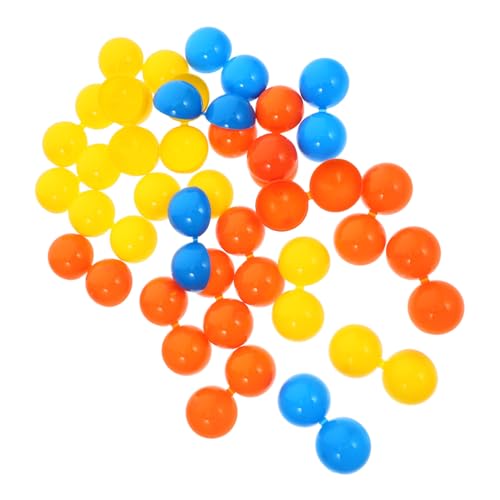 FUNNETOYU 25 Stück Teiliges Bunte Hohle Kunststoff Lotteriekugeln mit Öffnung zum Befüllen Leichte Tombola Bälle für Gewinnspiele Karneval Party und Vielseitige Raffle Ziehungen von FUNNETOYU