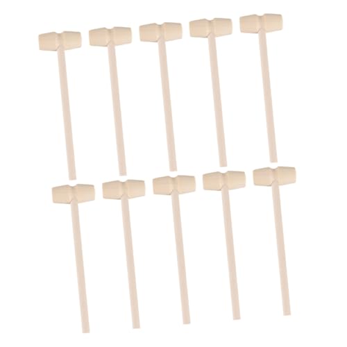 FUNNETOYU 25 Stück Teiliges Holzhammer spielzeugset Mini holzklopfer mit Glatter Oberfläche Kindgerechtes Bastelset zum Knacken von Krabben Meeresfrüchteschalen Vielseitig Einsetzbar für von FUNNETOYU