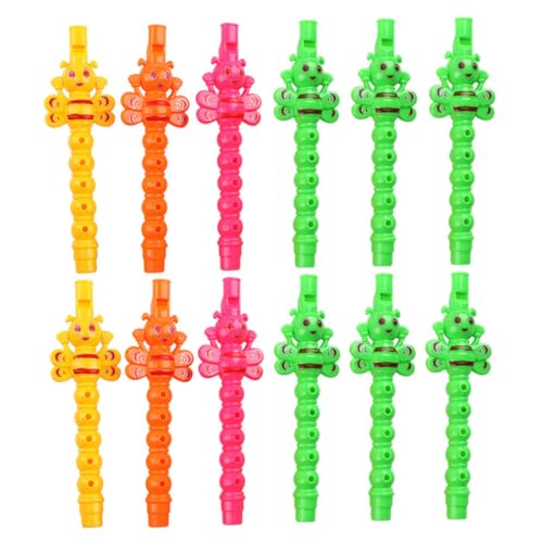 FUNNETOYU 25 Stück Teiliges Klarinetten Bunte Mini Blockflöte aus Geruchlosem Kunststoff Frühes Pädagogisches Blasinstrument für Mädchen und Jungen Interaktives Zufällige Zufällige Farbe von FUNNETOYU