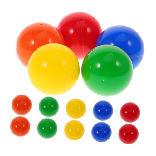FUNNETOYU 25 Stück Teiliges Offene Raffle Bälle Bunte Kunststoff los Kugeln Leichte Party Event Spiele für Erwachsene mit Einfacher Befüllung und Handlicher von FUNNETOYU
