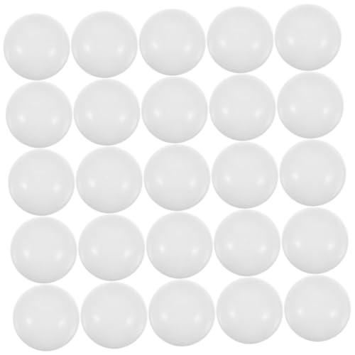 FUNNETOYU 25 Stück Teiliges Weiße Teilbare Plastikkugeln mit Öffnung für Tombola Bingo und Partyspiele Leichte Langlebige Lottobälle für Feierlichkeiten und Kreative Aktivitäten von FUNNETOYU