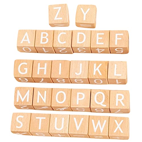 FUNNETOYU 26stücke Teiliges Holzbuchstaben Und Zahlenlernspielzeug Für Kleinkinder Pädagogisches Spielzeug Feinmotorik Und Alphabet-erkennung Sicher Und Langlebig Für Frühkindliche von FUNNETOYU