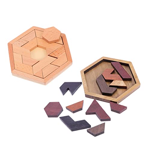 FUNNETOYU 2Sätze Holz Sechseck Puzzle Teilig Montessori Bildungsspielzeug für Fördert Hand Augen Koordination und Denkfähigkeiten Sicheres Holzmaterial für Kleinkinder FUNNETOYU 2Sätze Holz Sechseck Puzzle Teilig Montessori Bildungsspielzeug für Fördert Hand Augen Koordination und Denkfähigkeiten Sicheres Holzmaterial für Kleinkinder von FUNNETOYU