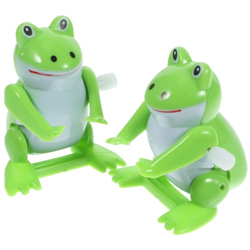 FUNNETOYU 2Stücke Aufziehspielzeug Frosch Kreatives Uhrwerksspielzeug für Batteriefrei aus Langlebigem Material zur Dekoration Ab Jahren von FUNNETOYU