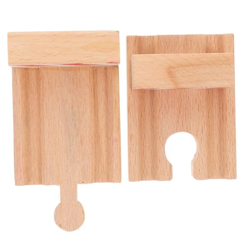 FUNNETOYU 2stücke Holz Eisenbahn Stop Track Holz Gleis Zubehör Für Spielzeug Eisenbahn Kreatives BAU Robust Und Sicher Für Fantasievolles Spielzeug von FUNNETOYU