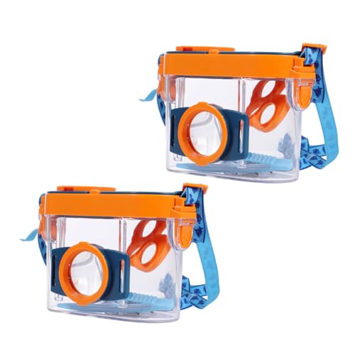 FUNNETOYU 2 Stücke Outdoor Insektenbeobachtungsboxen mit Vergrößerung Robustes Beobachtungsset für Kinder für Naturerkundung und Außerschulische Aktivitäten von FUNNETOYU