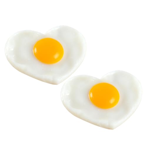 FUNNETOYU 2stücke Herzförmige Frittier-Ei Modelle Realistische Lebensmittel-Dekoration Für Küche Und Party Als Fotorequisiten Und Küchenornament Kleine Ohne Verschluss FUNNETOYU 2stücke Herzförmige Frittier-Ei Modelle Realistische Lebensmittel-Dekoration Für Küche Und Party Als Fotorequisiten Und Küchenornament Kleine Ohne Verschluss von FUNNETOYU