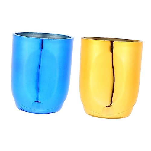 FUNNETOYU 2Stücke Stylischer Würfelbecher Aus Kunststoff Für Bar Und Ktv Partys rutschfest Leicht Für Würfelspiele Mit Elegantem Blauem Design Kompakt Und Tragbar von FUNNETOYU