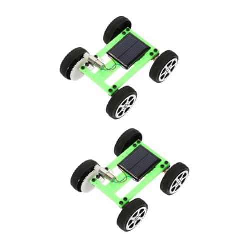 FUNNETOYU 2pcs Solar Powered Car Toy Kit Für Kinder Stem -lern- Und Wissenschaftsexperimente DIY Engineering Set Motor- Und Autobaugruppenkomponenten Grün Grün von FUNNETOYU