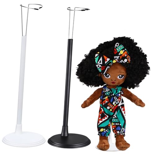 FUNNETOYU 3 Puppenständer aus Robustem PVC Verstellbare Ständer mit Rutschfestem Sockel Stabiler Halter für Puppen und Figuren Einfache Montage Kompatibel für Puppenhaus und Display von FUNNETOYU