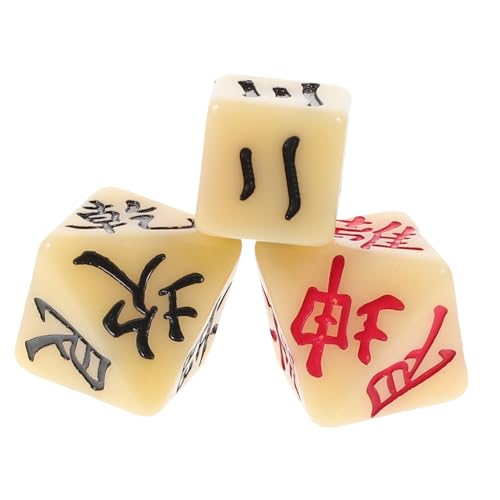FUNNETOYU 3 Stück Chinesische Jing Divinationswürfel Seitig Polyhedral Spielwürfel für Glücksspiele und Tischspiele mit Antikem Design Kompakt für Party Freundespiel Wohnkultur von FUNNETOYU