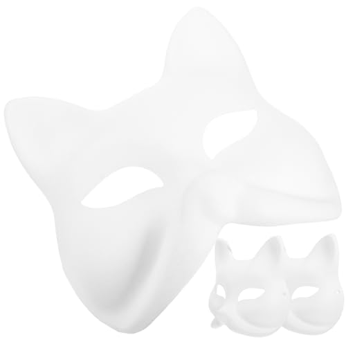 FUNNETOYU 3 Stück DIY Unbemalte Fuchsmaske Weißes Papier für Bastelprojekte Halbe Gesichtsmasken für Halloween Feiern und Maskenbälle Kreative Bastelbedarf für Erwachsene FUNNETOYU 3 Stück DIY Unbemalte Fuchsmaske Weißes Papier für Bastelprojekte Halbe Gesichtsmasken für Halloween Feiern und Maskenbälle Kreative Bastelbedarf für Erwachsene von FUNNETOYU