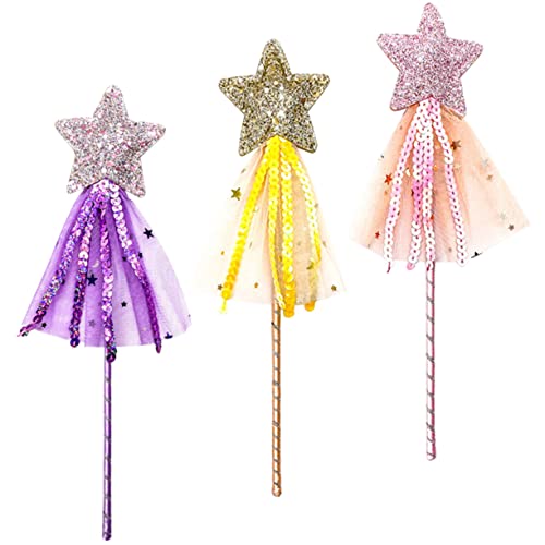 FUNNETOYU 3 Stück Fairy Wands mit Glitzer und Sternen Bunte Handheld Feenstäbe aus Hochwertigem Material Partyspielzeug für Mädchen Kreative Kostüm Accessoires für Feenpartys FUNNETOYU 3 Stück Fairy Wands mit Glitzer und Sternen Bunte Handheld Feenstäbe aus Hochwertigem Material Partyspielzeug für Mädchen Kreative Kostüm Accessoires für Feenpartys von FUNNETOYU