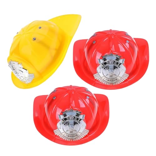FUNNETOYU 3 Stück Feuerschutzhelm Für Kostüm Feuerwehrmann Halloween Feuerwehrauto-kostüm Feuerwehrmütze Für Erwachsene Feuerwehrleiter Feuerwehrmann-kostümhut Plastik FUNNETOYU 3 Stück Feuerschutzhelm Für Kostüm Feuerwehrmann Halloween Feuerwehrauto-kostüm Feuerwehrmütze Für Erwachsene Feuerwehrleiter Feuerwehrmann-kostümhut Plastik von FUNNETOYU