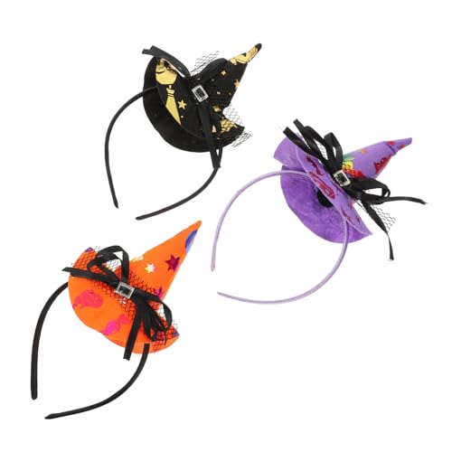 FUNNETOYU 3 Stück Halloween Haarreif mit Hexenhut Leichtes Komfortables Cosplay Stirnband Rutschfestes Party Accessoire für Damen Dekorativer Kopfschmuck für Karneval und Kostümfeiern FUNNETOYU 3 Stück Halloween Haarreif mit Hexenhut Leichtes Komfortables Cosplay Stirnband Rutschfestes Party Accessoire für Damen Dekorativer Kopfschmuck für Karneval und Kostümfeiern von FUNNETOYU