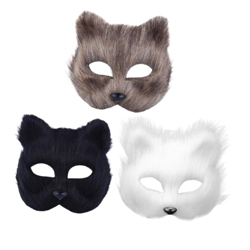 FUNNETOYU 3 Stück Maske Halloween - faschingskostum Halloween-Attacken Halloween Party Partyzubehör Kostümzubehör Zubehör für Halloween-Kostüme Partyversorgung Flanell FUNNETOYU 3 Stück Maske Halloween - faschingskostum Halloween-Attacken Halloween Party Partyzubehör Kostümzubehör Zubehör für Halloween-Kostüme Partyversorgung Flanell von FUNNETOYU