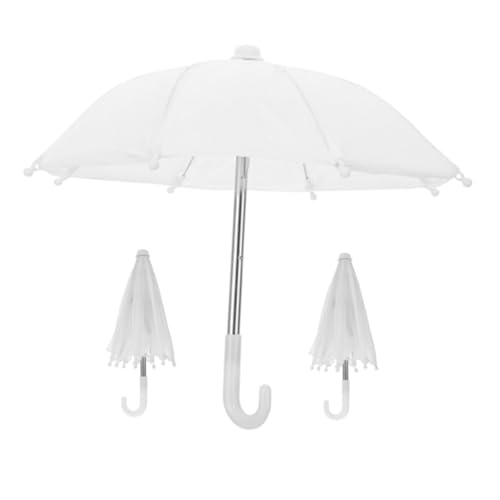 FUNNETOYU 3 Stück Mini Regenschirme für Puppen Weiß Miniature Doll Umbrella Spielzubehör für Puppenhäuser Realistisch Leicht und Kompakt FUNNETOYU 3 Stück Mini Regenschirme für Puppen Weiß Miniature Doll Umbrella Spielzubehör für Puppenhäuser Realistisch Leicht und Kompakt von FUNNETOYU