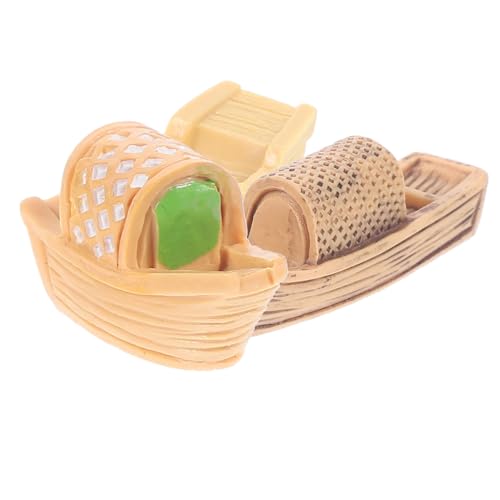 FUNNETOYU 3 Stück Miniatur Resin Boote Teilig Chinesische Jiangnan Bootsmodelle Dekorative Miniatur Boote für Puppenhäuser Langlebige Resin Figuren als Kreative Wohnaccessoires von FUNNETOYU
