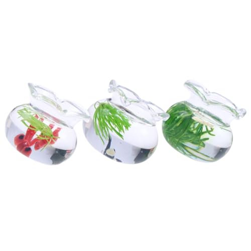 FUNNETOYU Dekoratives Mini-Aquarium – Miniatur-fischglas- Für Zuhause von FUNNETOYU