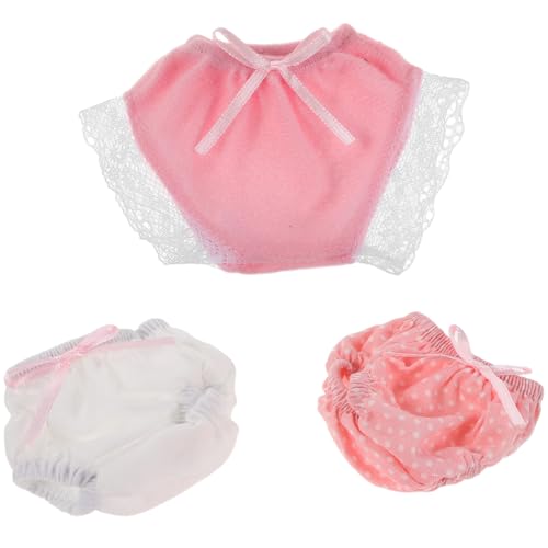 FUNNETOYU 3 Stück Puppenunterwäsche Und Unterhosen, Wiederverwendbare Babywindeln, Mini-unterwäsche Für Puppenhauspuppen, Süßes Bären-Outfit, Zubehör, 20 cm FUNNETOYU 3 Stück Puppenunterwäsche Und Unterhosen, Wiederverwendbare Babywindeln, Mini-unterwäsche Für Puppenhauspuppen, Süßes Bären-Outfit, Zubehör, 20 cm von FUNNETOYU