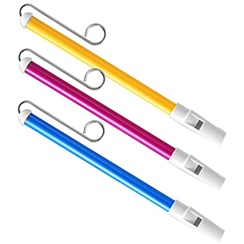 FUNNETOYU 3 Stück Schiebepfeife Musikinstrument für Bunte Slide Whistles Gelb und Blau für Musikalische Bildung und Spielvergnügen von FUNNETOYU