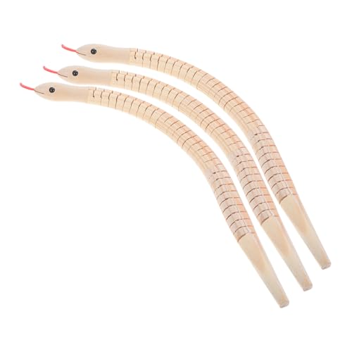 FUNNETOYU 3 Stück Teiliges DIY Holzschlangen Spielzeugset Flexibles Unbemaltes Schlangenmodell für Kreative für Halloween und Garten Dekoration FUNNETOYU 3 Stück Teiliges DIY Holzschlangen Spielzeugset Flexibles Unbemaltes Schlangenmodell für Kreative für Halloween und Garten Dekoration von FUNNETOYU