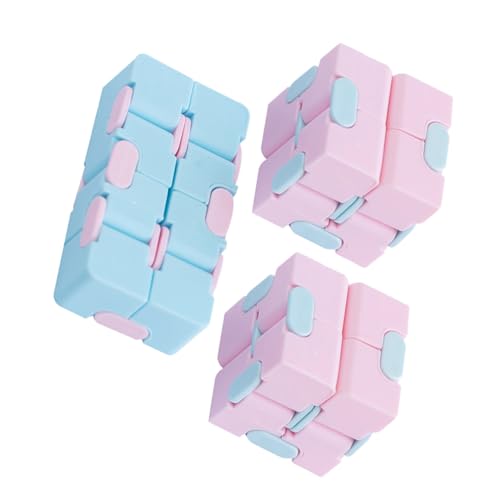 FUNNETOYU 3 Stück Teiliges Farbverlauf Würfelspielzeug Kreativer Stressabbau Würfel für Erwachsene Fördert Fingerfertigkeit und Konzentration Kleines Tragbares Puzzle Zufällige Farbe von FUNNETOYU