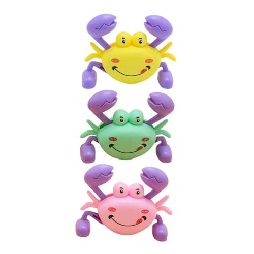 FUNNETOYU 3 Stück Teiliges Kleine Aufzieh Krabben Cartoon Krabbenform Interaktives Mechanisches Wind Up für Lustiges und Dekoration Zufällige Farbe Zufällige Farbe von FUNNETOYU
