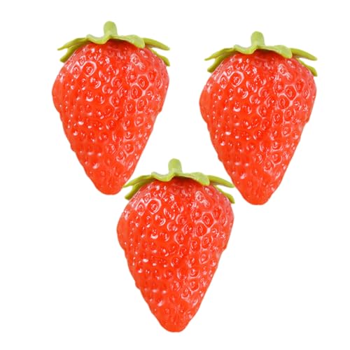 FUNNETOYU 3 Stück Teiliges Künstliche Erdbeeren aus Weichem PVC Realistische Rote Deko Früchte Lebensnahe Simulation für und Eventdekoration und Detailgetreu Gestaltet FUNNETOYU 3 Stück Teiliges Künstliche Erdbeeren aus Weichem PVC Realistische Rote Deko Früchte Lebensnahe Simulation für und Eventdekoration und Detailgetreu Gestaltet von FUNNETOYU