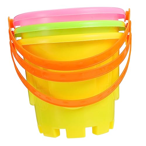 FUNNETOYU 3 Stück Teiliges Mini sandspielzeug Leichte Kunststoff Eimer für Bunte Kleine Strand Spielplatz Eimer für Sandkasten und Outdoor Sommeraktivitäten Zufällige Farbe Zufällige Farbe von FUNNETOYU