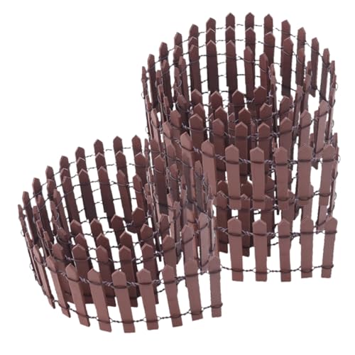 FUNNETOYU 3 Stück Teiliges Miniatur Gartenzaun aus Leichtem Holz Realistisch Gestalteter Zaun für Puppenhäuser Mikro Landschaften DIY Feengarten Dekoration Langlebig und Vielseitig von FUNNETOYU