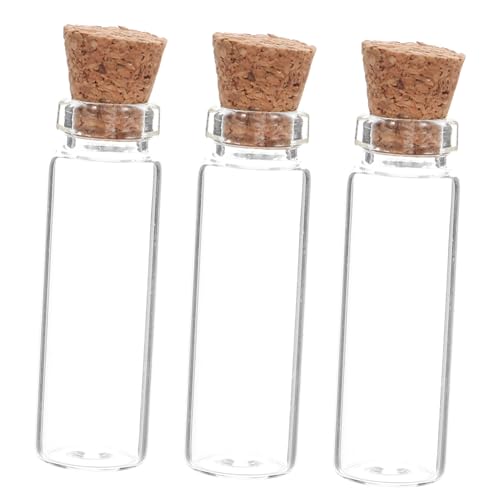 FUNNETOYU 3 Stück Teiliges Miniatur Glasflaschen mit Stopfen Puppenhaus Dekoration Realistische Mini Flaschen für Geeignet für Puppenhaus Küche und FUNNETOYU 3 Stück Teiliges Miniatur Glasflaschen mit Stopfen Puppenhaus Dekoration Realistische Mini Flaschen für Geeignet für Puppenhaus Küche und von FUNNETOYU