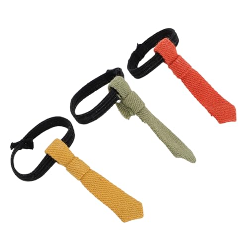 FUNNETOYU 3 Stück Teiliges Puppen Krawatten aus Weichem Farbecht und Detailliert Gearbeitet für Bjd Puppen und Tiny Dollhouse als Stilvolle Puppenbekleidung Zubehör von FUNNETOYU