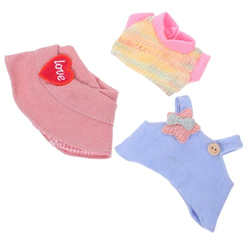 FUNNETOYU 3 Stück Teiliges Puppenkleider-Set mit Herzförmigem Hut T-Shirt und Latzhose Kompatibel mit Puppen Leicht Anzuziehen Kreatives Design für Puppenhaus und Rollenspiele FUNNETOYU 3 Stück Teiliges Puppenkleider-Set mit Herzförmigem Hut T-Shirt und Latzhose Kompatibel mit Puppen Leicht Anzuziehen Kreatives Design für Puppenhaus und Rollenspiele von FUNNETOYU