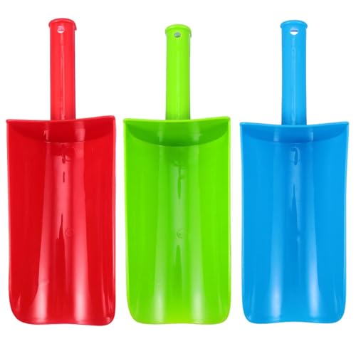 FUNNETOYU 3 Stück Teiliges Sandspielzeug für Plastische Sandschaufeln Blau Rot und Grün für Sandkasten und Strandaktivitäten Fördert Geschicklichkeit und Koordination von FUNNETOYU