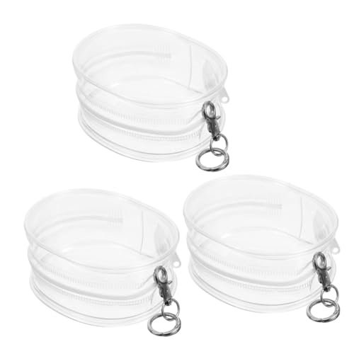 FUNNETOYU 3 Stück Teiliges Transparentes Puppentragetaschen PVC Puppenaufbewahrungstasche Kratzfest Leicht mit Schlüsselanhänger für Unterwegs und Klare Präsentation von Spielzeugpuppen von FUNNETOYU