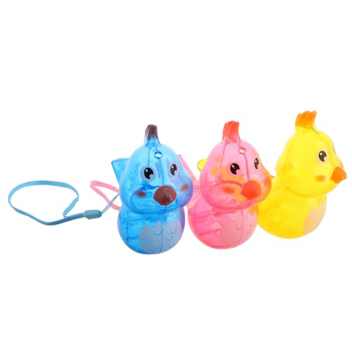 FUNNETOYU 3 Stück Teiliges Vogelpfeifen für Kunststoff mit Realistischem Vogelklang Fördert und Mundmuskulaturtraining Bunte Lernspielzeuge für Familie und Outdoor Spielspaß von FUNNETOYU