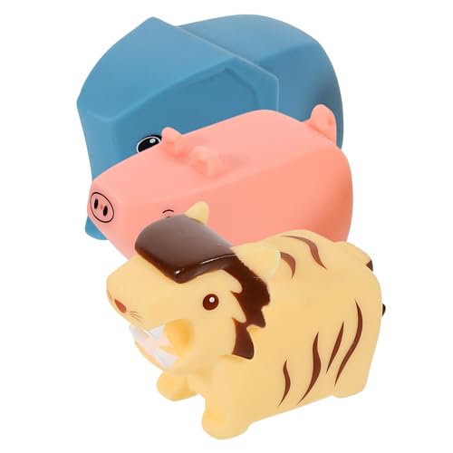FUNNETOYU 3 Stück Wasserspielzeug Dusche Kleine Badespielzeug duschen Cartoon-Badespielzeug Badewanne Badespielzeug -Dusche-Versorgung Gummi von FUNNETOYU