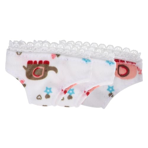 FUNNETOYU 3 Stück Weiße Shorts Unterwäsche Puppenzubehör Babypuppenkleidung aus Stoff Mini-Kleidung FUNNETOYU 3 Stück Weiße Shorts Unterwäsche Puppenzubehör Babypuppenkleidung aus Stoff Mini-Kleidung von FUNNETOYU