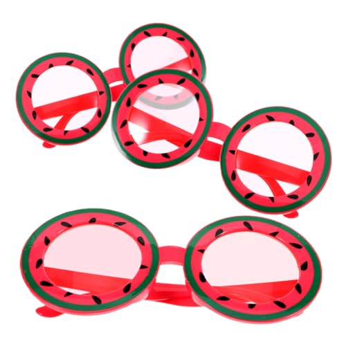 FUNNETOYU 3 Stücke Kinderbrille partybrille Festliche Brillen kinderparty lustige accessoires gläser Wassermelonen-Partyzubehör Obstdekorationen für Partys Luau-Brille Plastik von FUNNETOYU